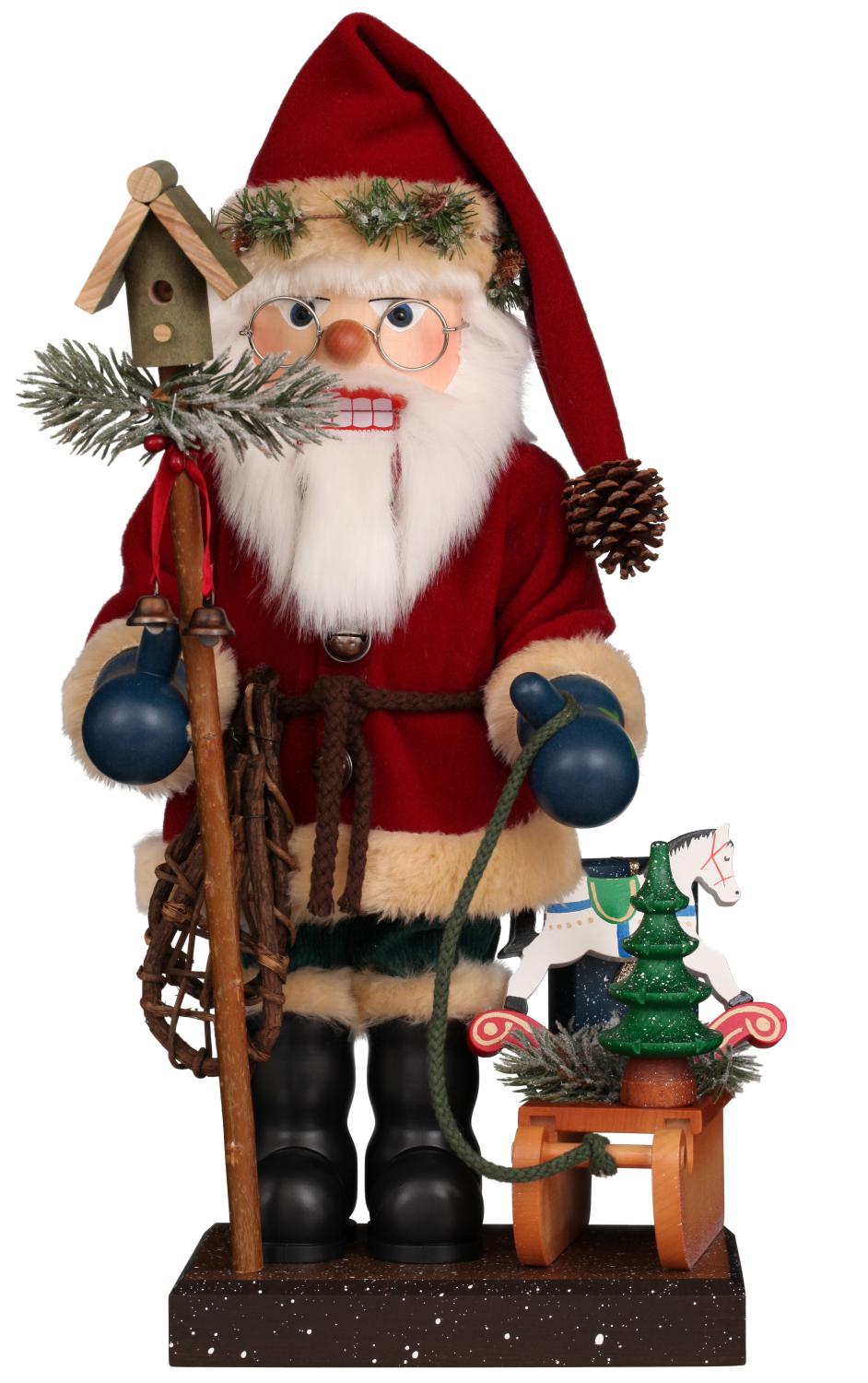Christian Ulbricht Nutcracker - Santa With Sled - 18.5"