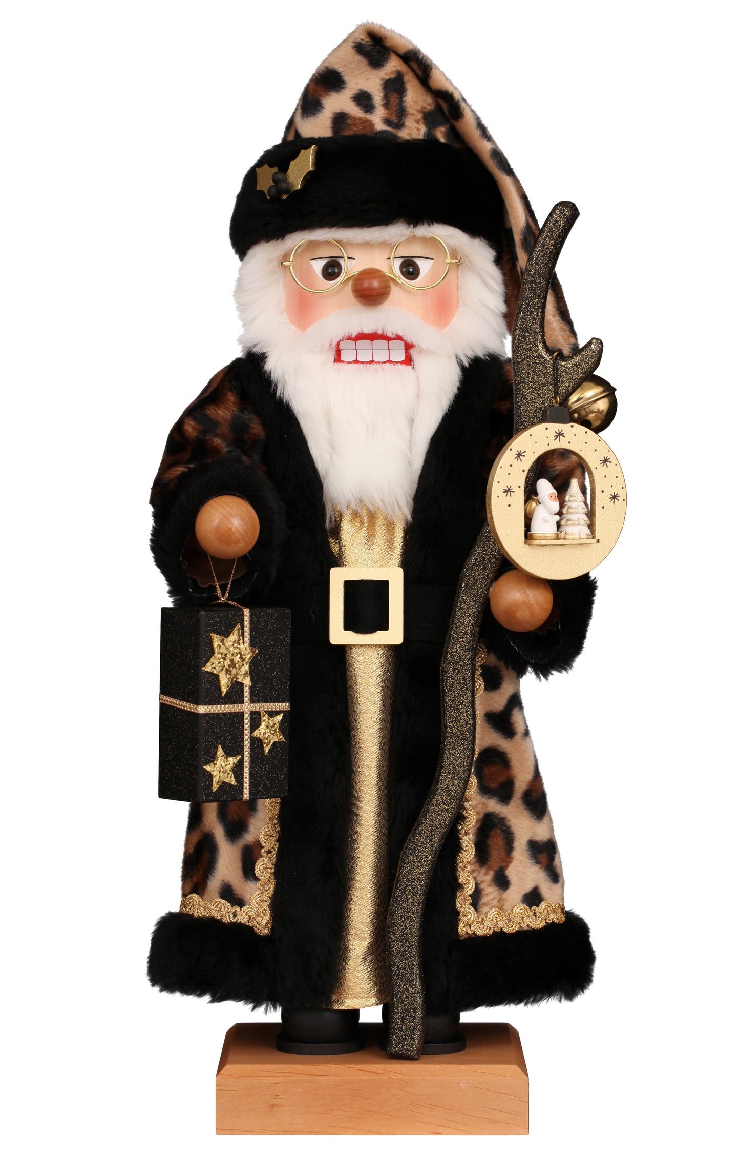 19" Christian Ulbricht German Nutcracker - Leopard Santa