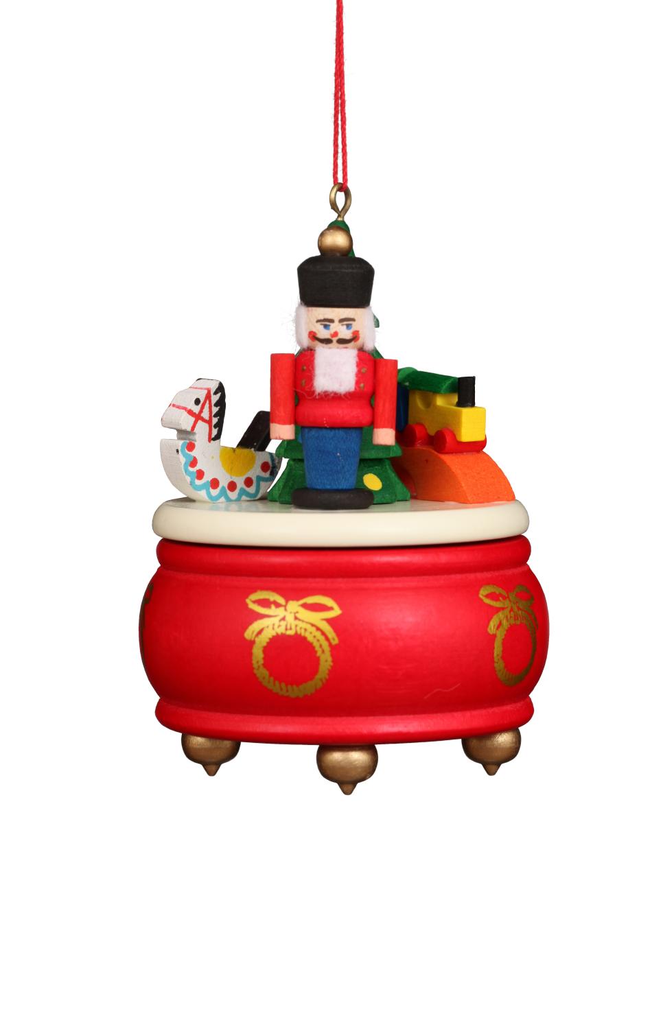 Red Music Box German Ornament