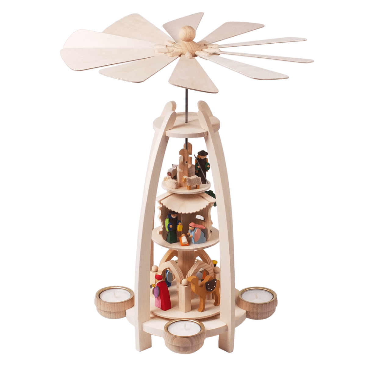 German Pyramid - 3 Tier Nativity