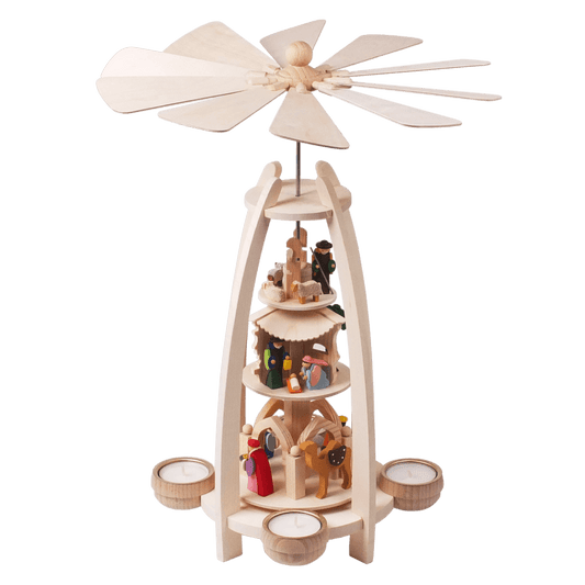 German Pyramid - 3 Tier Nativity