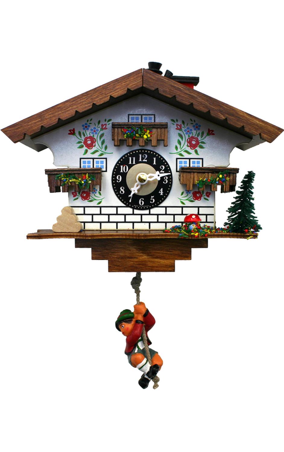 Clock with white house and Chimneysweep