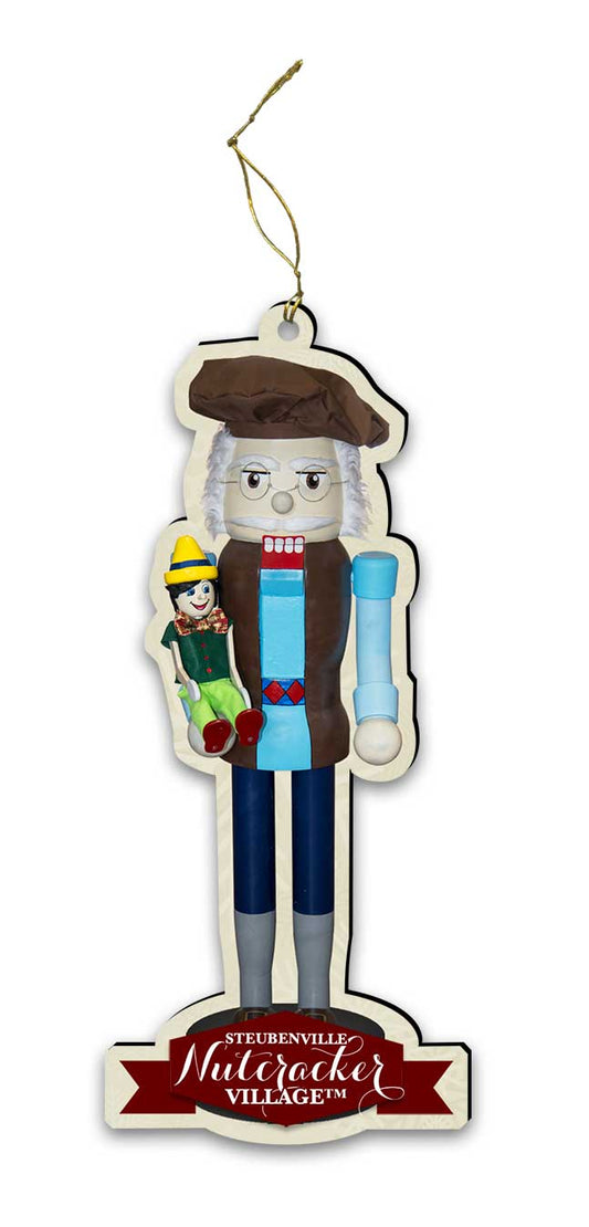 Geppetto and Pinocchio Nutcracker Replica Ornament