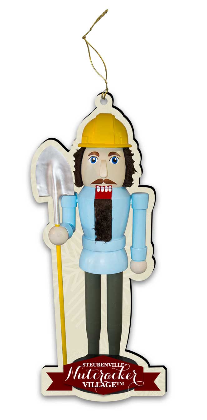 Construction Worker Roger Nutcracker Replica Ornament