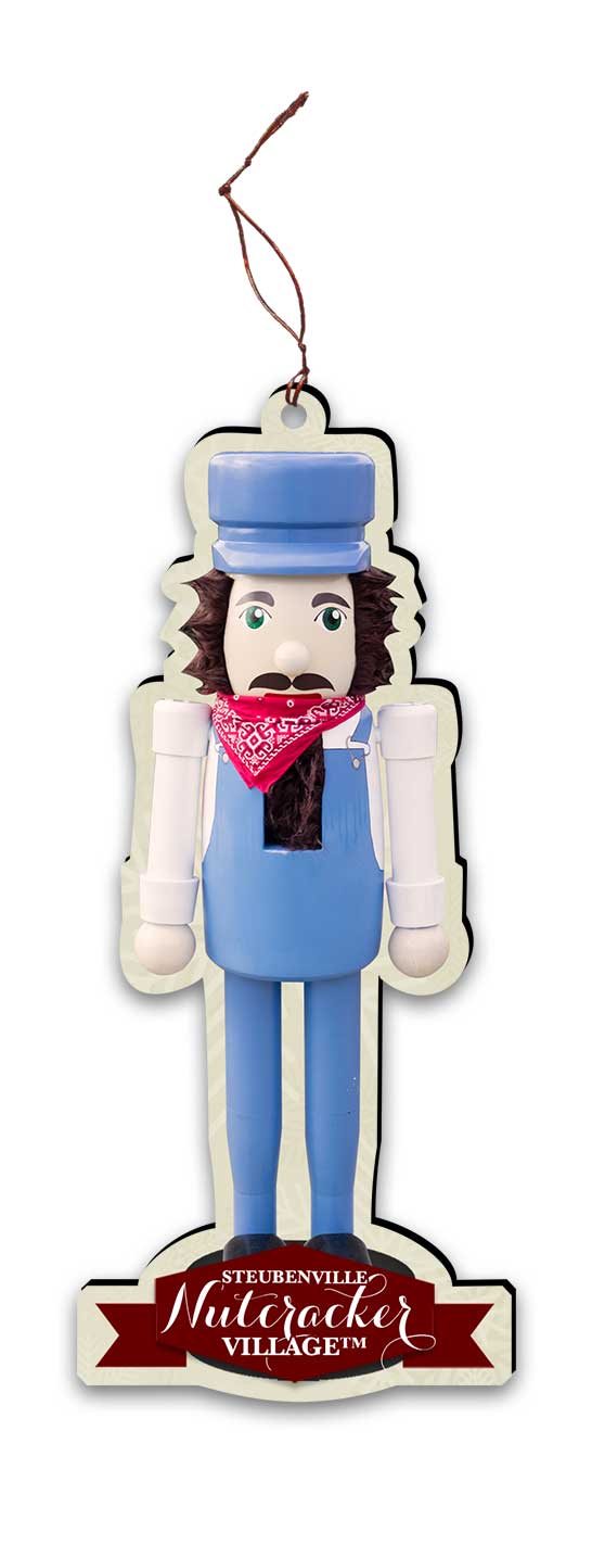 Train Engineer Nutcracker Replica Ornament