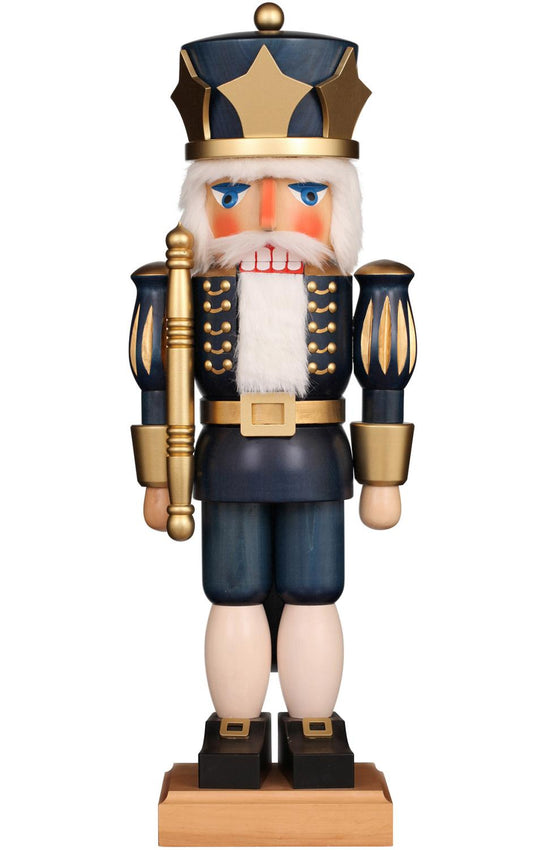 Christian Ulbricht Nutcracker - Extra Large Blue King - 29"H x 9.5"W x 7"D