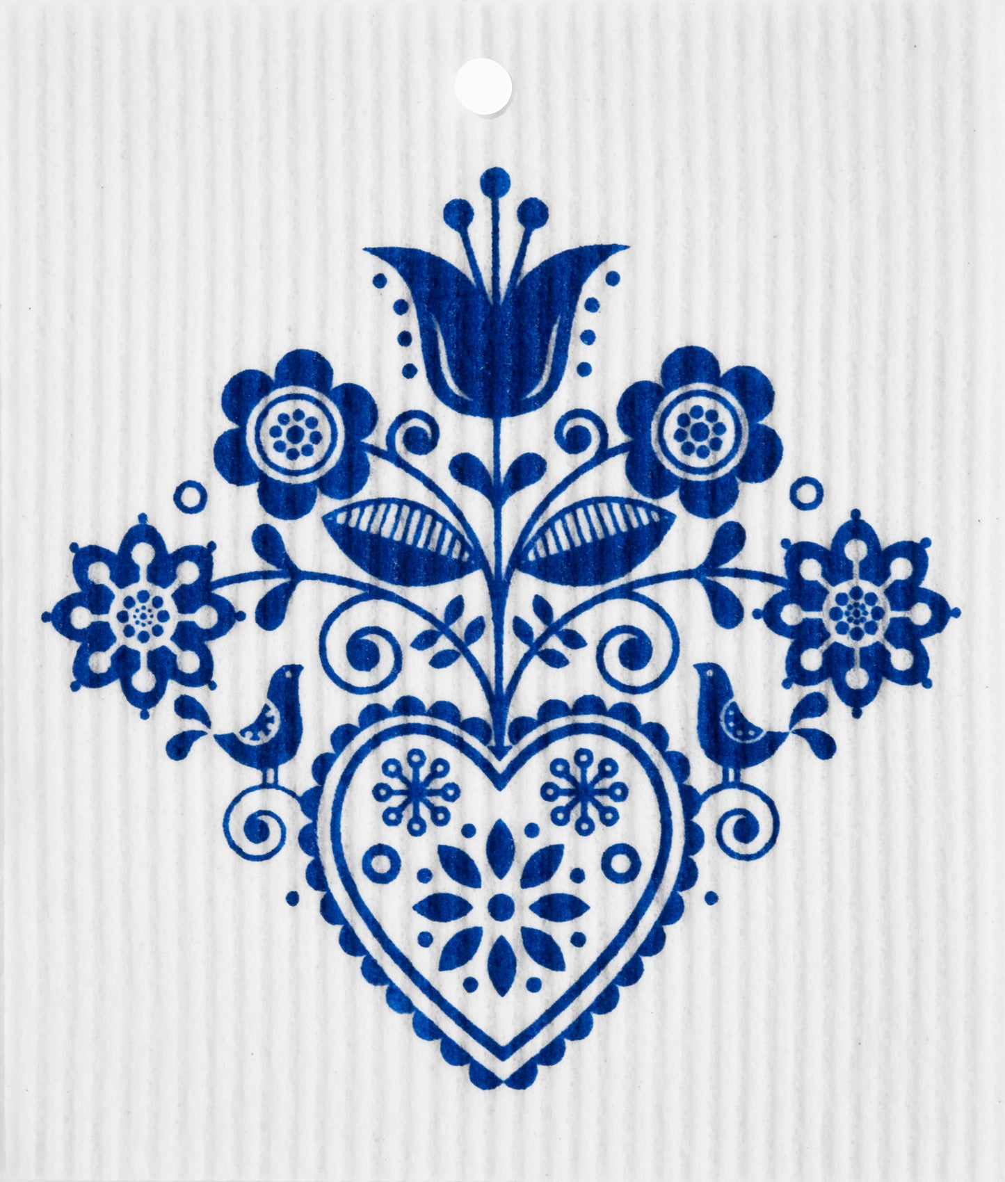 Swedish Wash Towel, Scandic Heart w/Birds