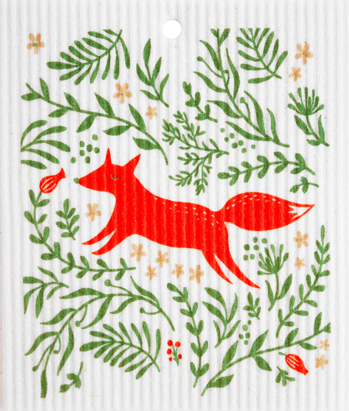 Swedish Wash Towel, Floral Fox