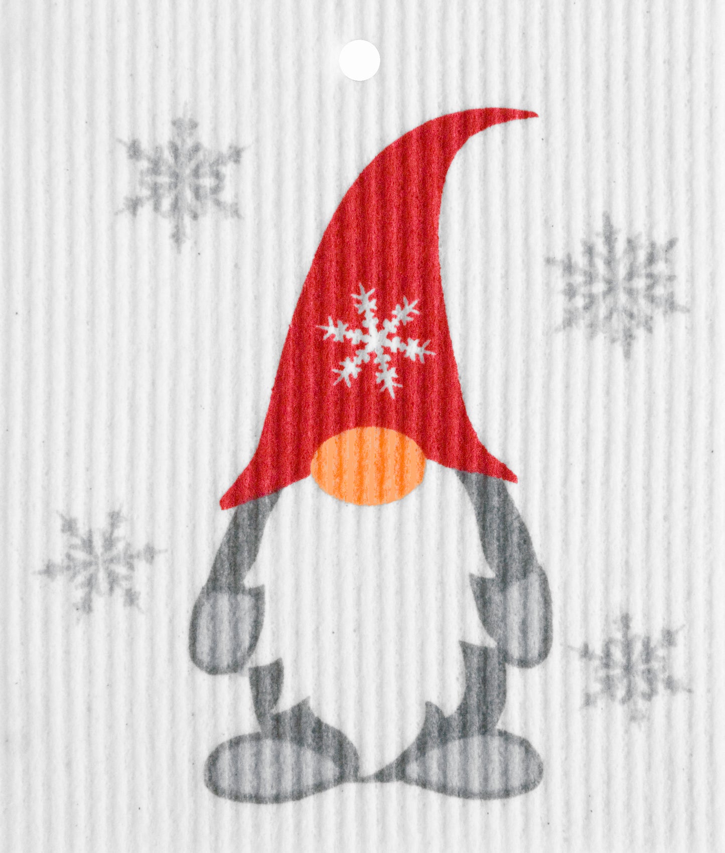 Gnome with Snowflakes Swedish Wash Towel