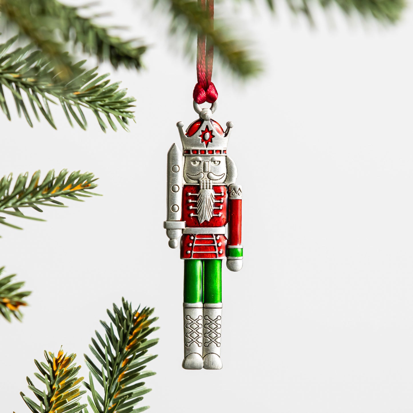 Solid Pewter Christmas Ornament, Nutcracker