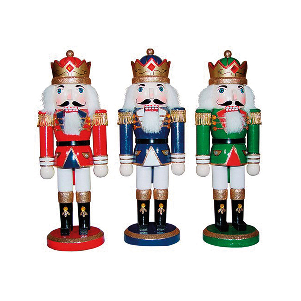 10″ King Nutcrackers, 3 Assorted