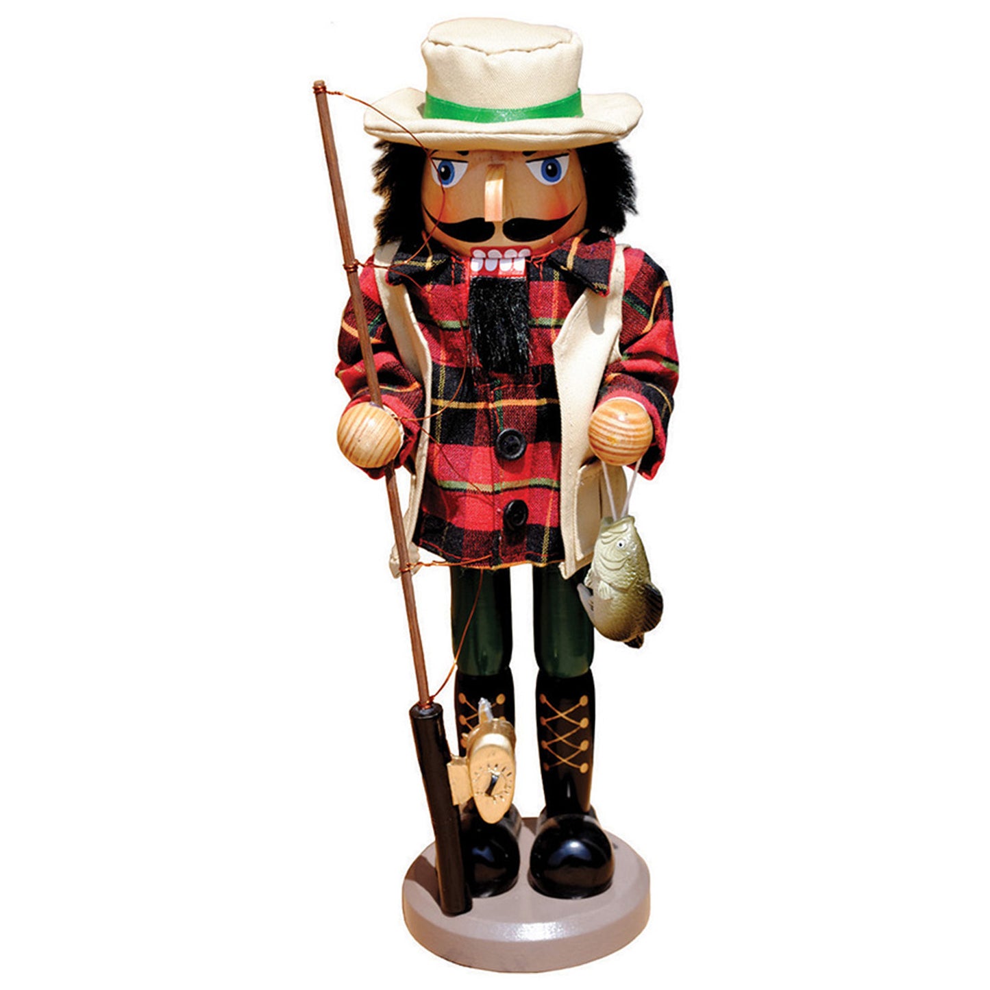 14" Bass Fisherman Nutcracker