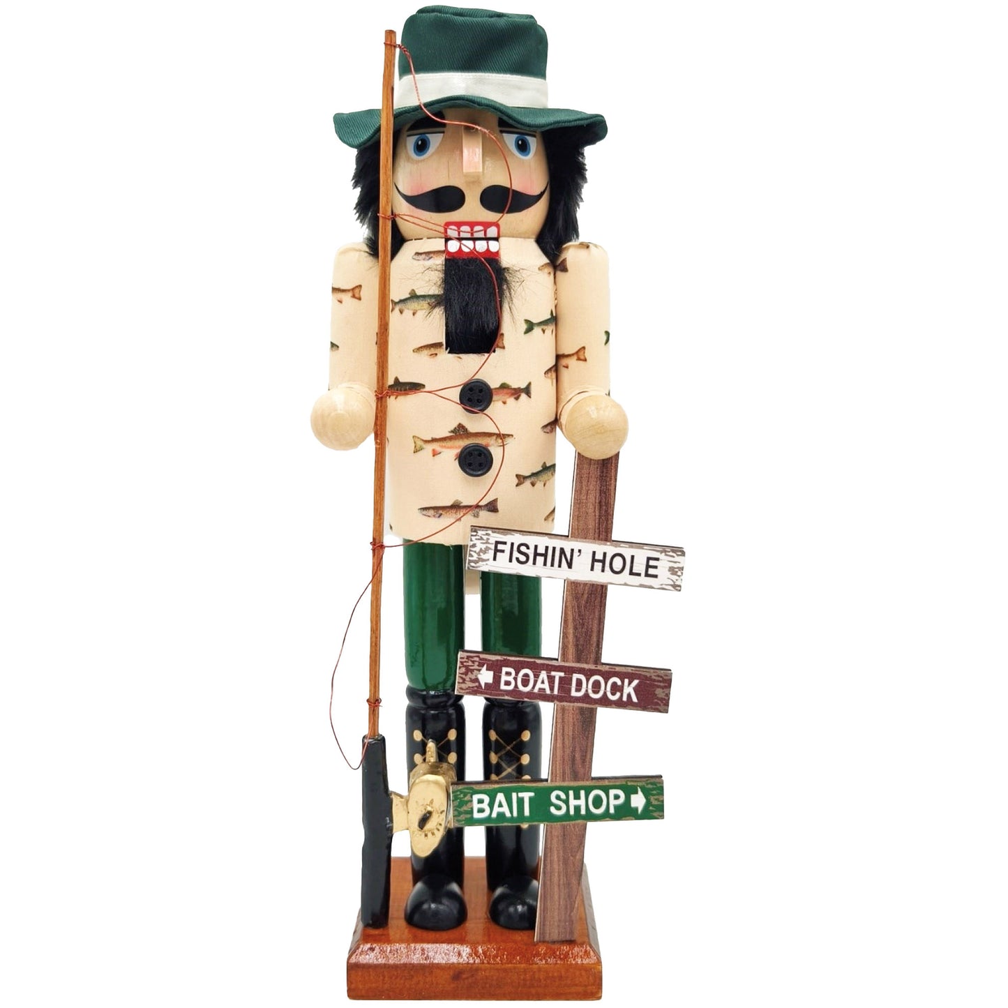 14" Today I'm Fishing Nutcracker