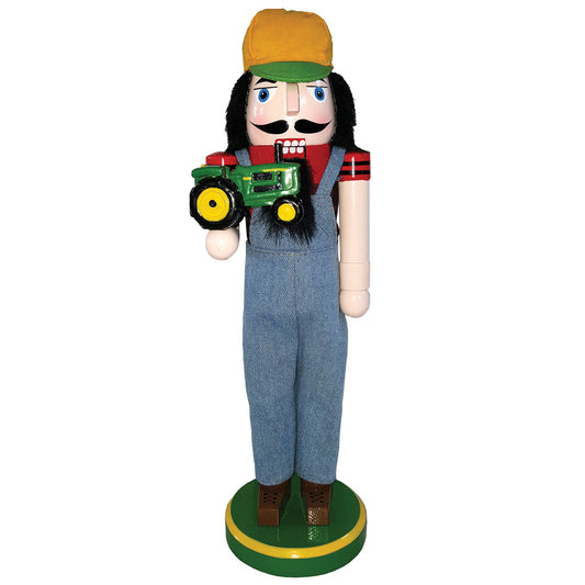 Farmer w/JD Tractor Nutcracker
