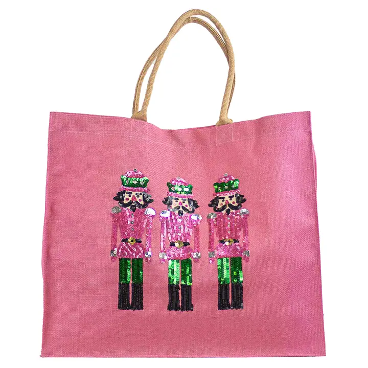 Nutcracker Sequin Carryall Tote Pink/Multi