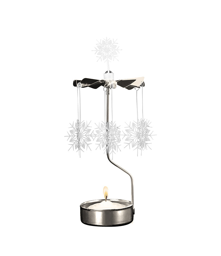 White Snowflake Rotary Candleholder