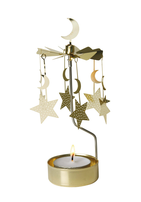 Rotary Candleholder - Moon And Star