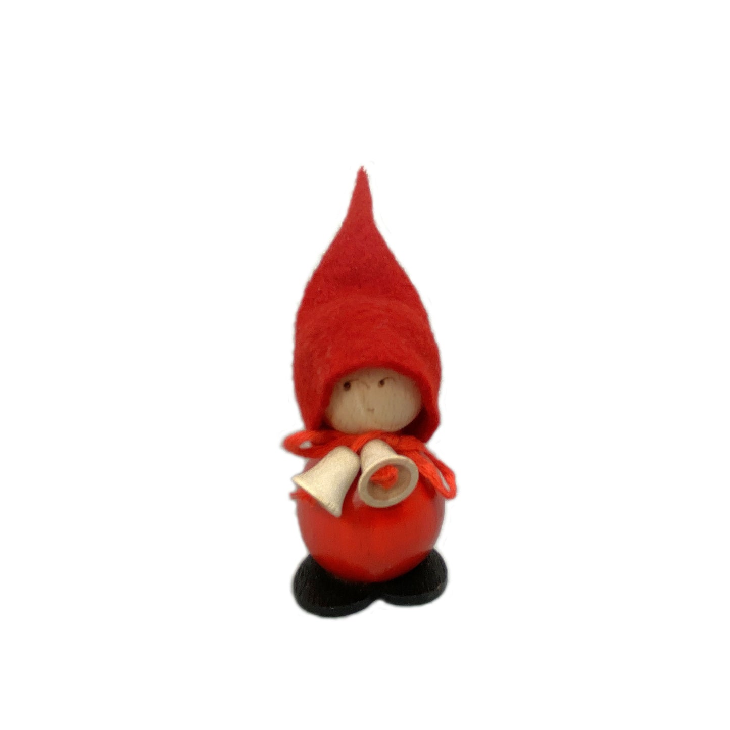 Small Wood Santa w/ Bells