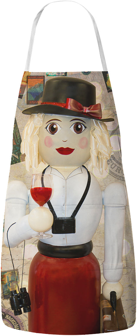 Retired School Teacher Nutcracker Full Color Apron