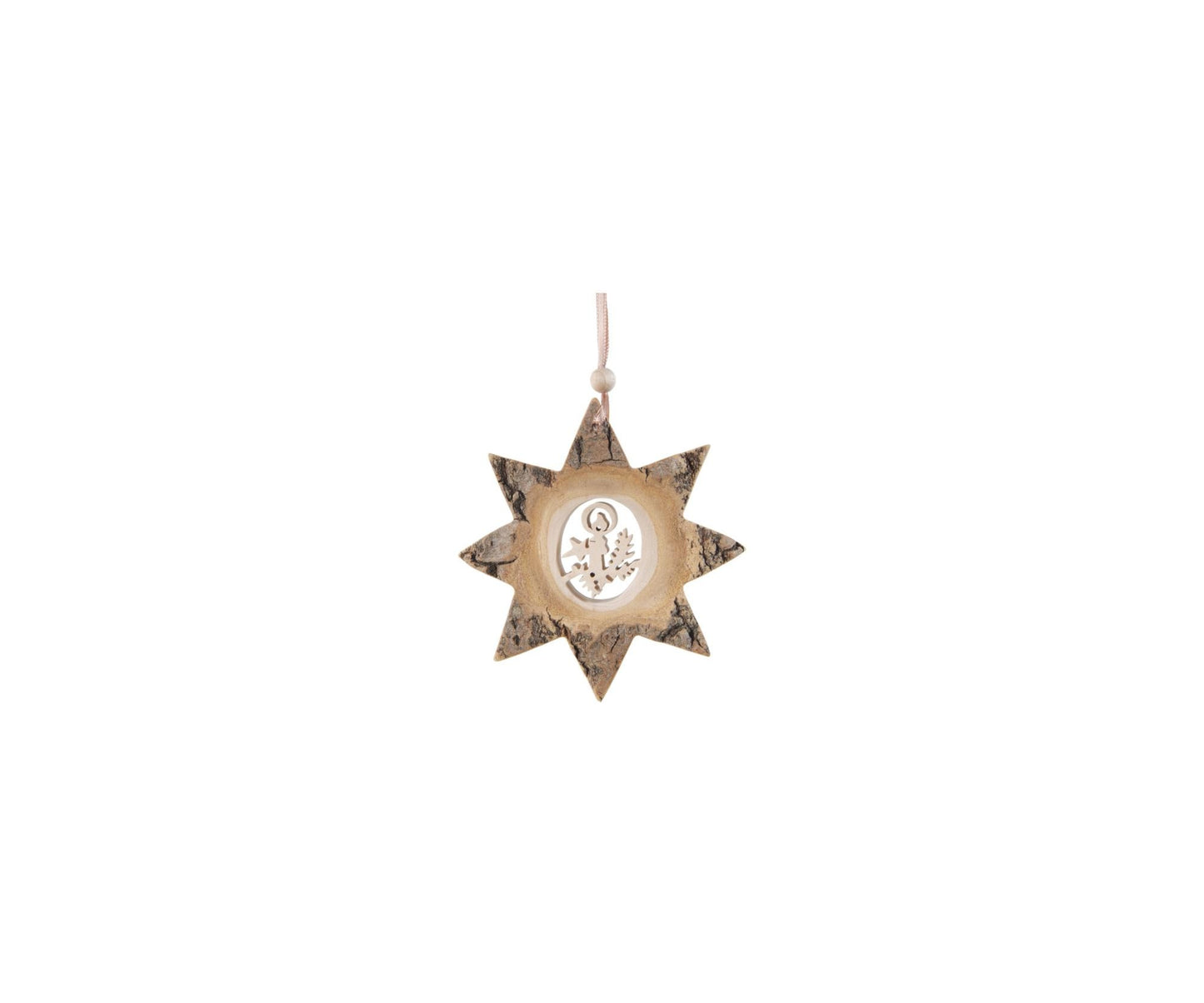 Candle Star with string / Candle Star with string in Wood