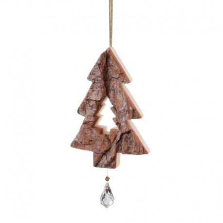 Large Woodcut Tree Ornament - Diamond
