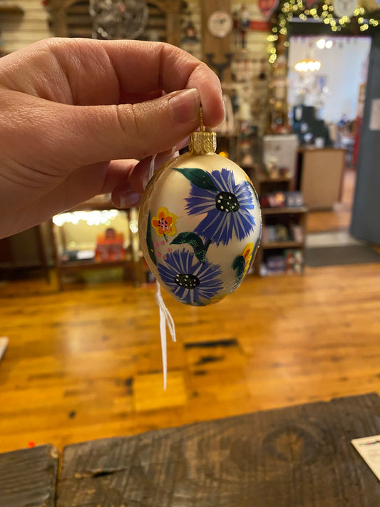 Easter Egg Glass Ornament - Small