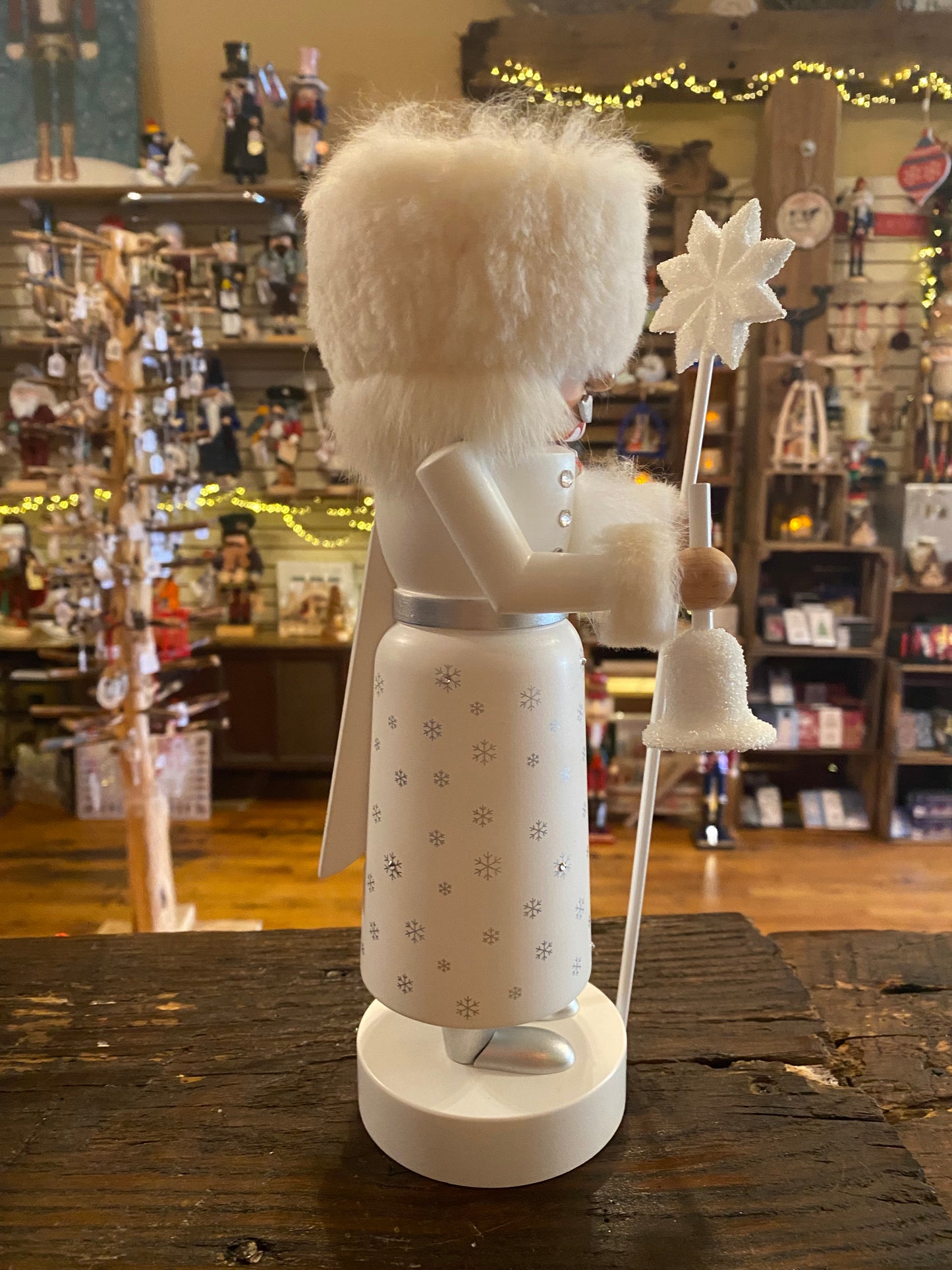 KWO German Limited Edition 10.6" White Nutcracker with Bell