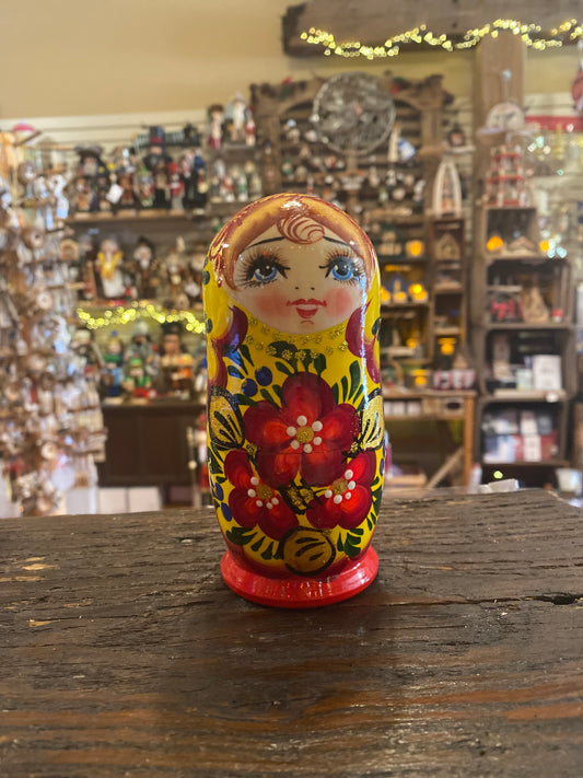 Yellow & Red Girl Nesting Doll