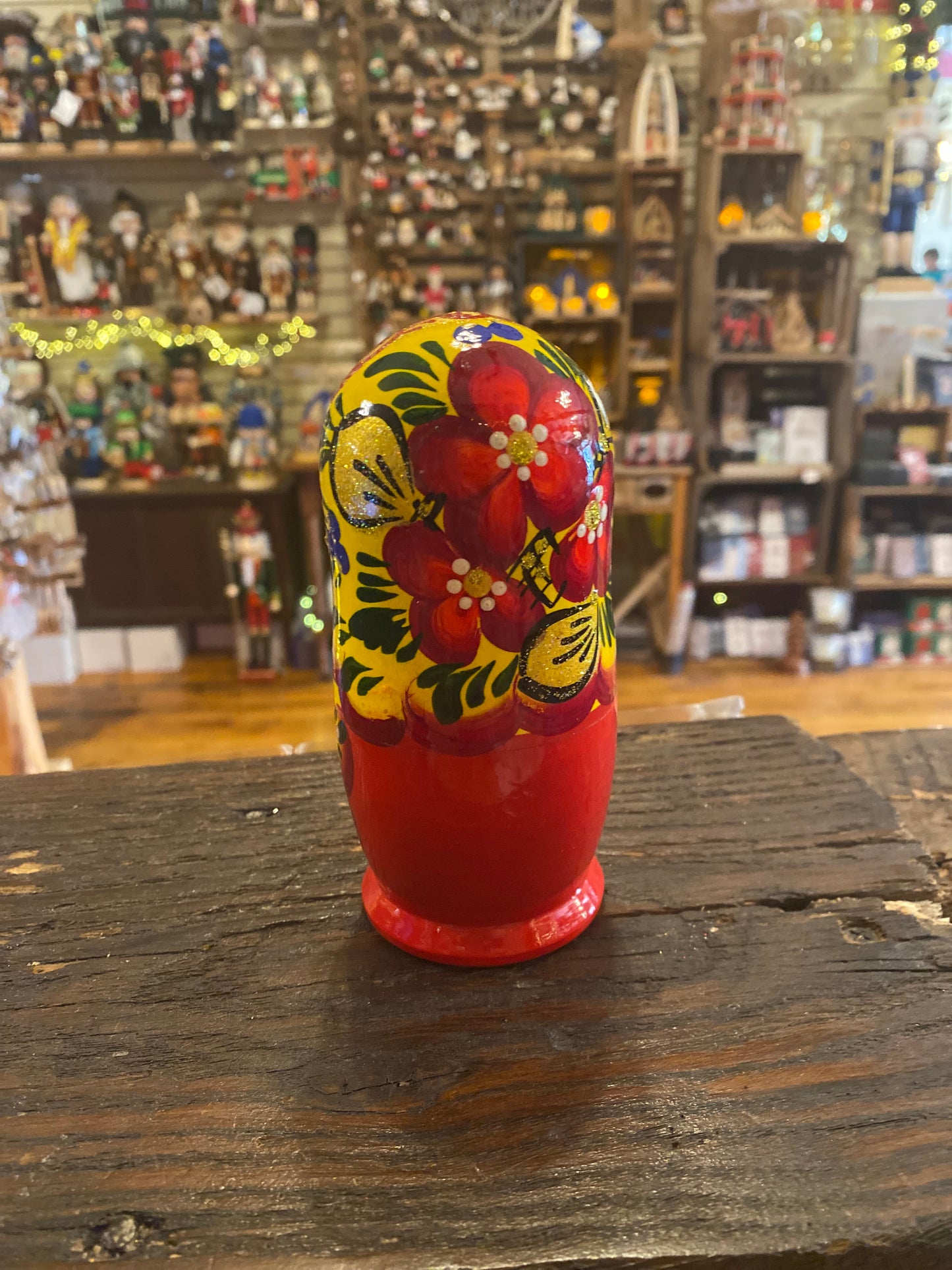 Yellow & Red Girl Nesting Doll