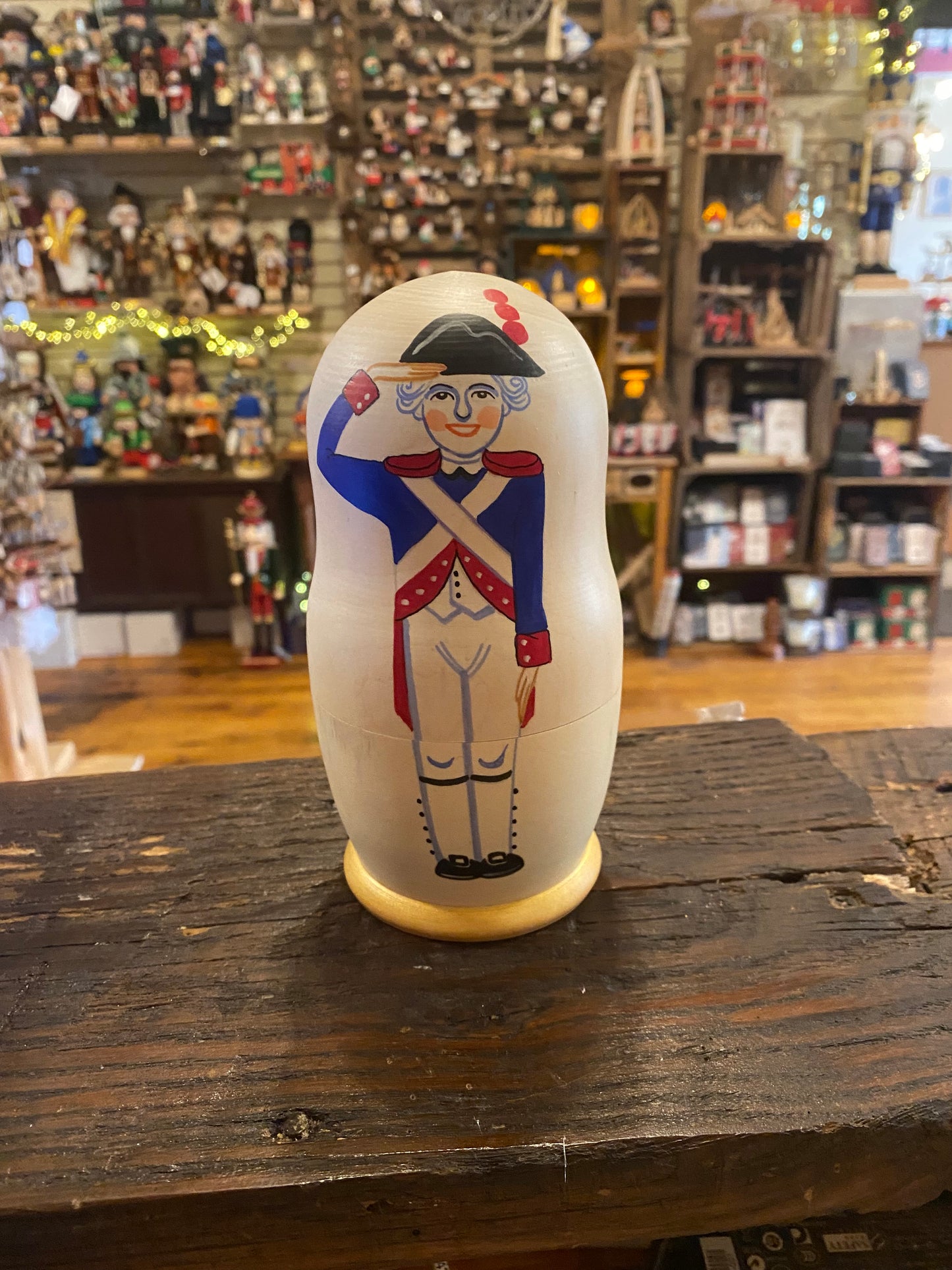 Soldier, Christmas Tree, and Ballerina Nesting Doll