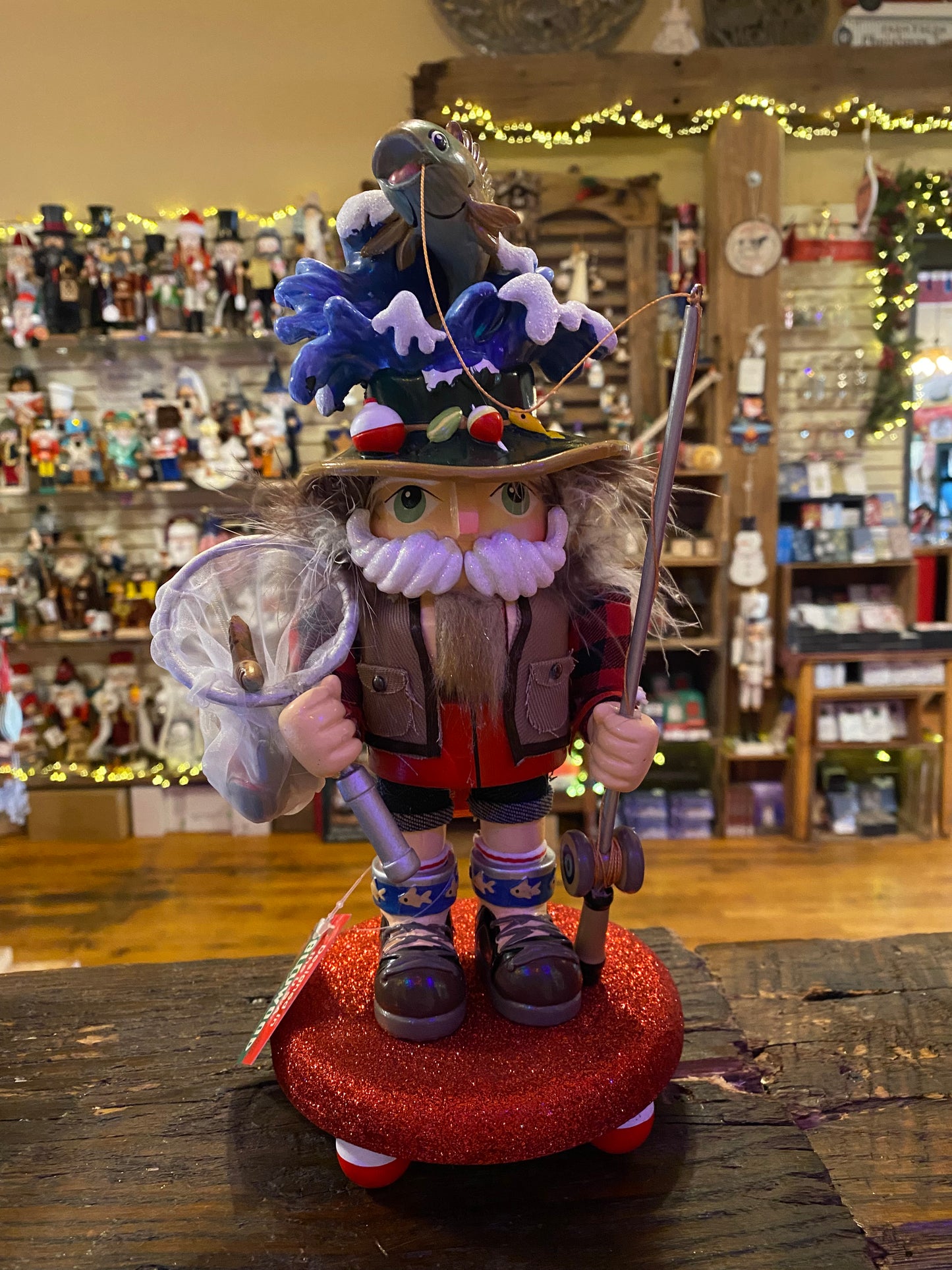 12" Hollywood fisherman nutcracker