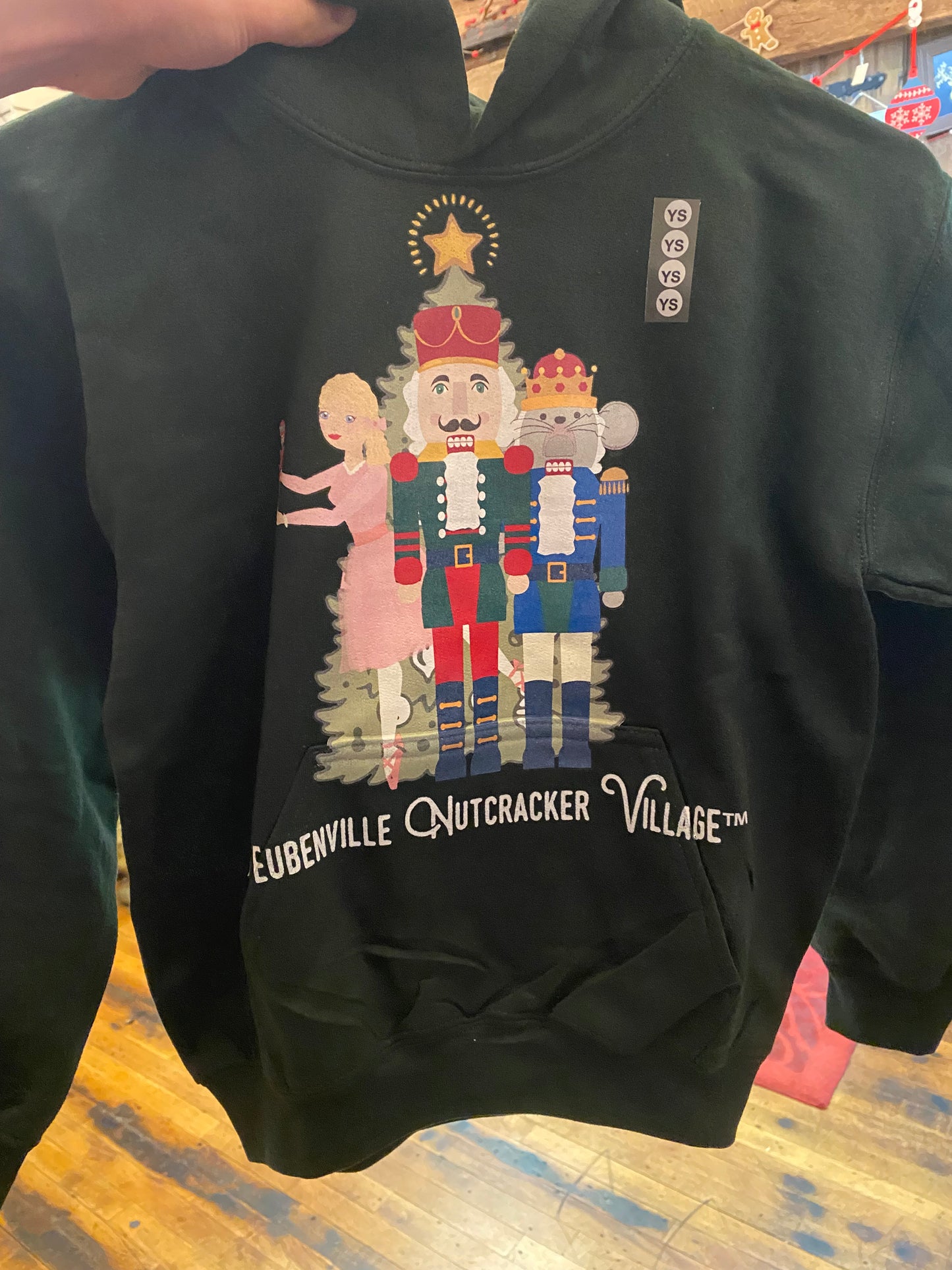 Youth Steubenville Nutcracker Village Dark Green Hoodie