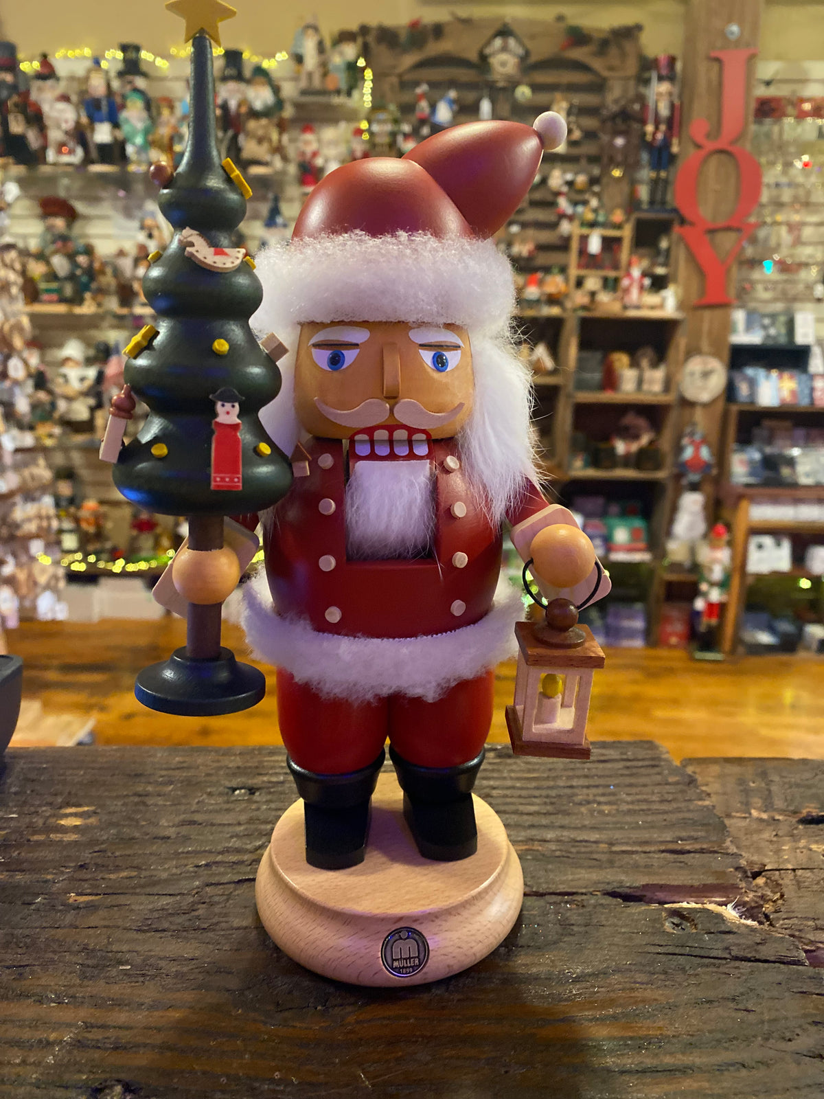 Santa Claus with Tree German Nutcracker