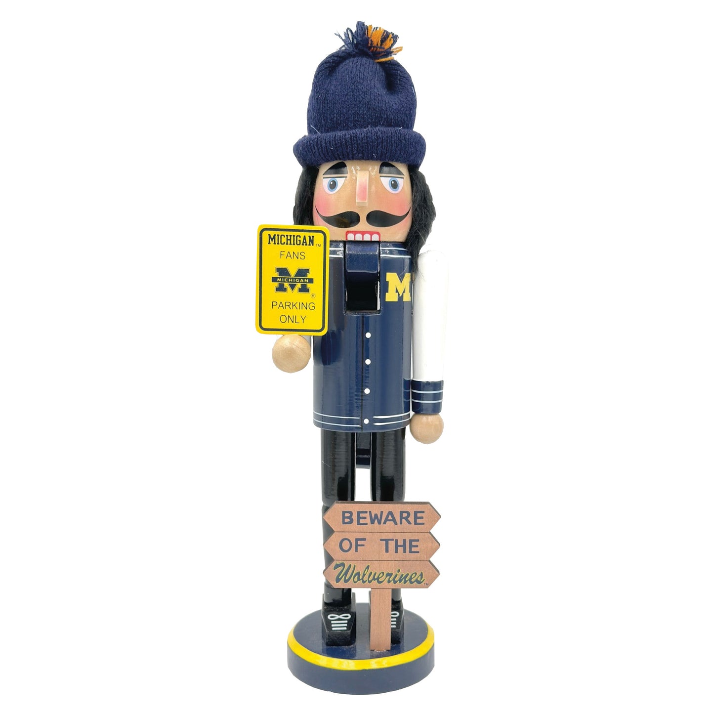 12” Michigan Beware of the Wolverines Nutcracker