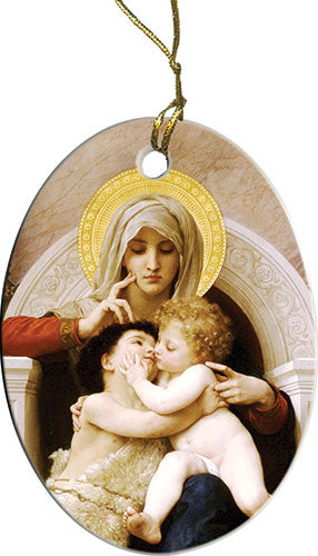 Mary, Jesus & St. John Porcelain Ornament