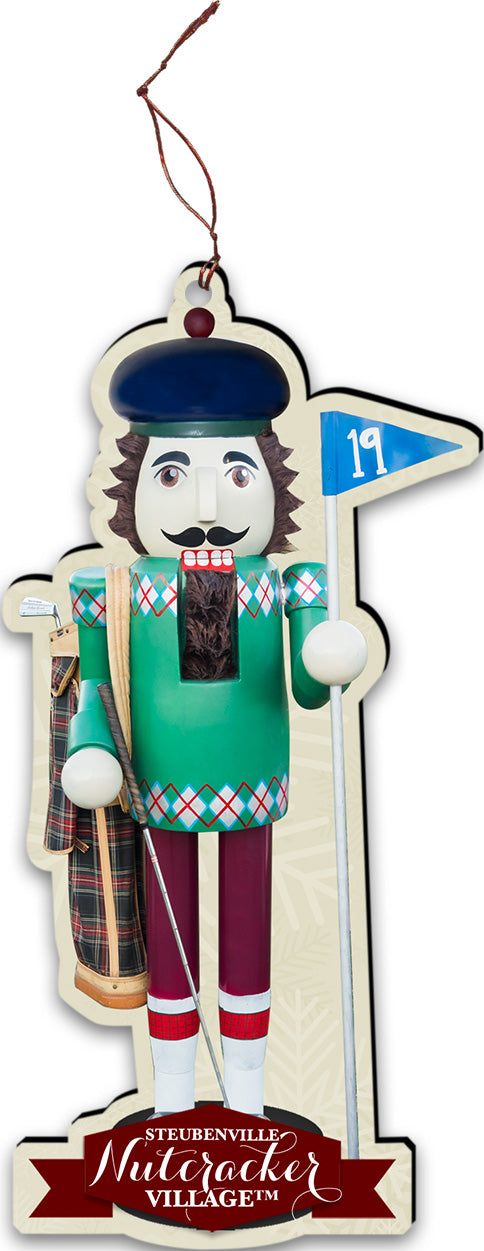 Golfer Nutcracker Replica Ornament