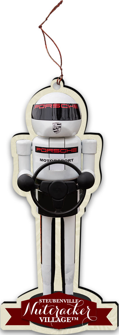 Porsche Race Driver Nutcracker Replica Ornament