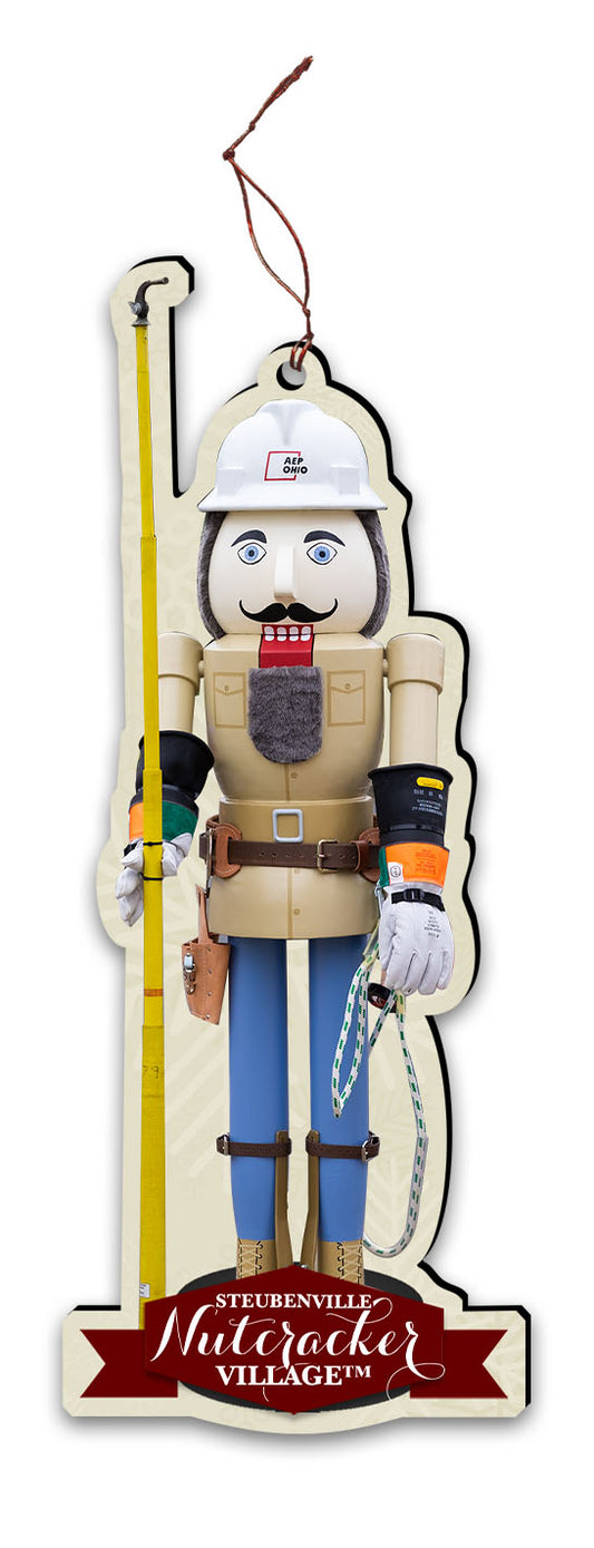 Electrical Lineman Nutcracker Replica Ornament