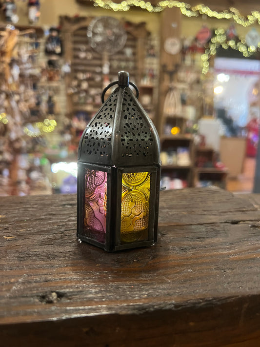 Pink/Yellow Tea Light Lantern