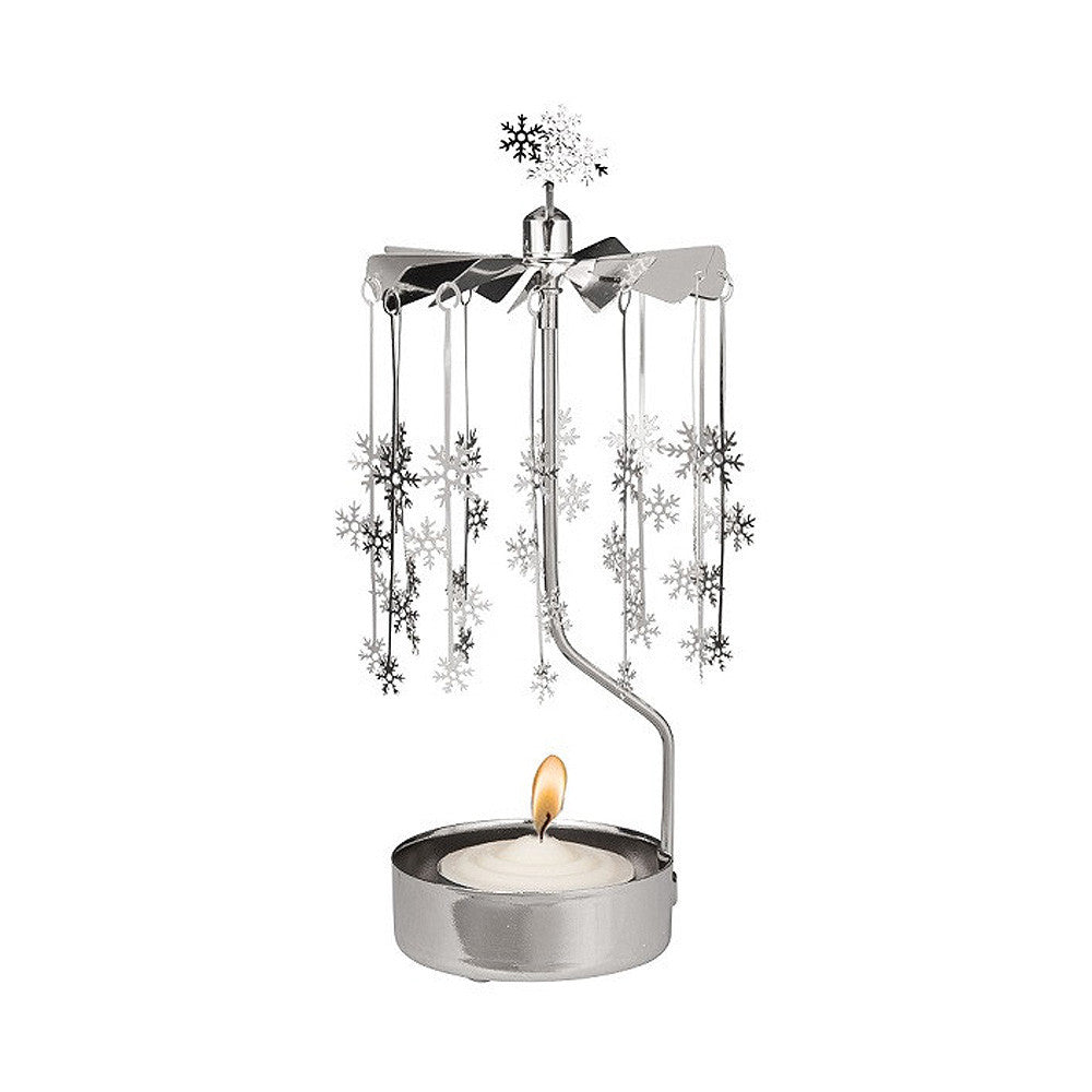 Small Snowflakes - Rotating Candle Holder