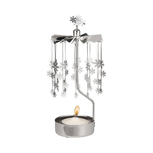 Small Snowflakes - Rotating Candle Holder
