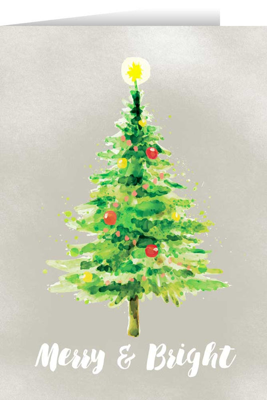 Merry and Bright Christmas Tree Cards (Box of 25)