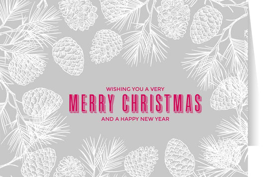 Wishing You a Very Merry Christmas and a Happy New Year Cards (Box of 25)