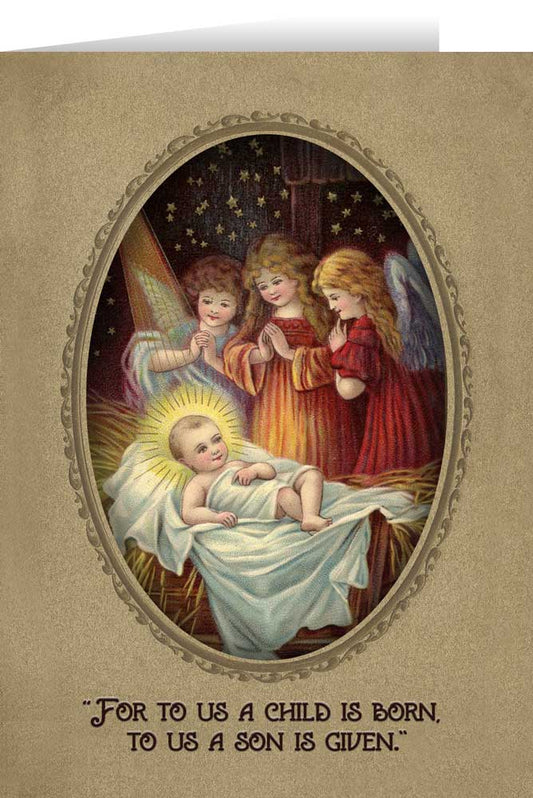 Vintage Angels in Adoration Christmas Cards (Box of 25)