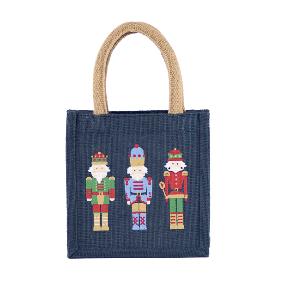 Nutcracker March Petite Gift Tote Navy/Multi
