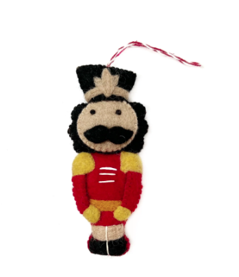 Nutcracker Ornament, Felt Wool