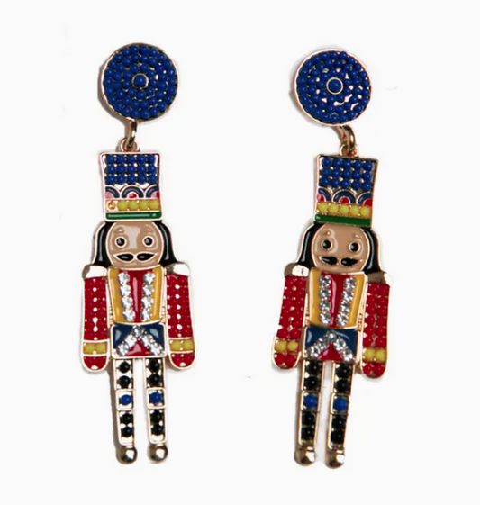 Beaded Nutcracker Earrings - Fall 2024