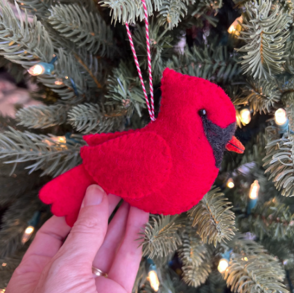 Cardinal Wool Felt Ornament