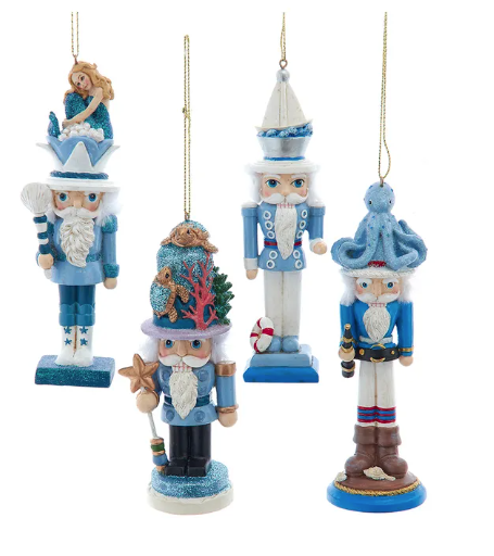 5" Hollywood Nutcrackers™ Nautical Nutcracker Ornaments, 4 Assorted