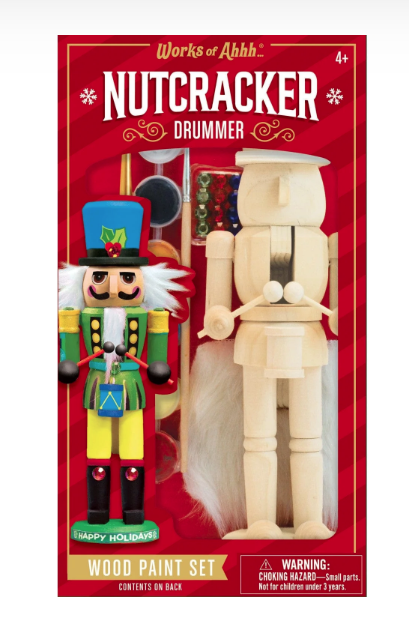 Nutcracker Drummer Wood Paint Set